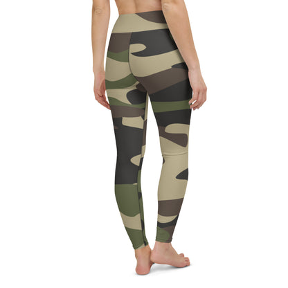 Yoga Pants | Classic Green Camouflage