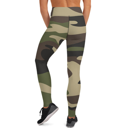 Yoga Pants | Classic Green Camouflage