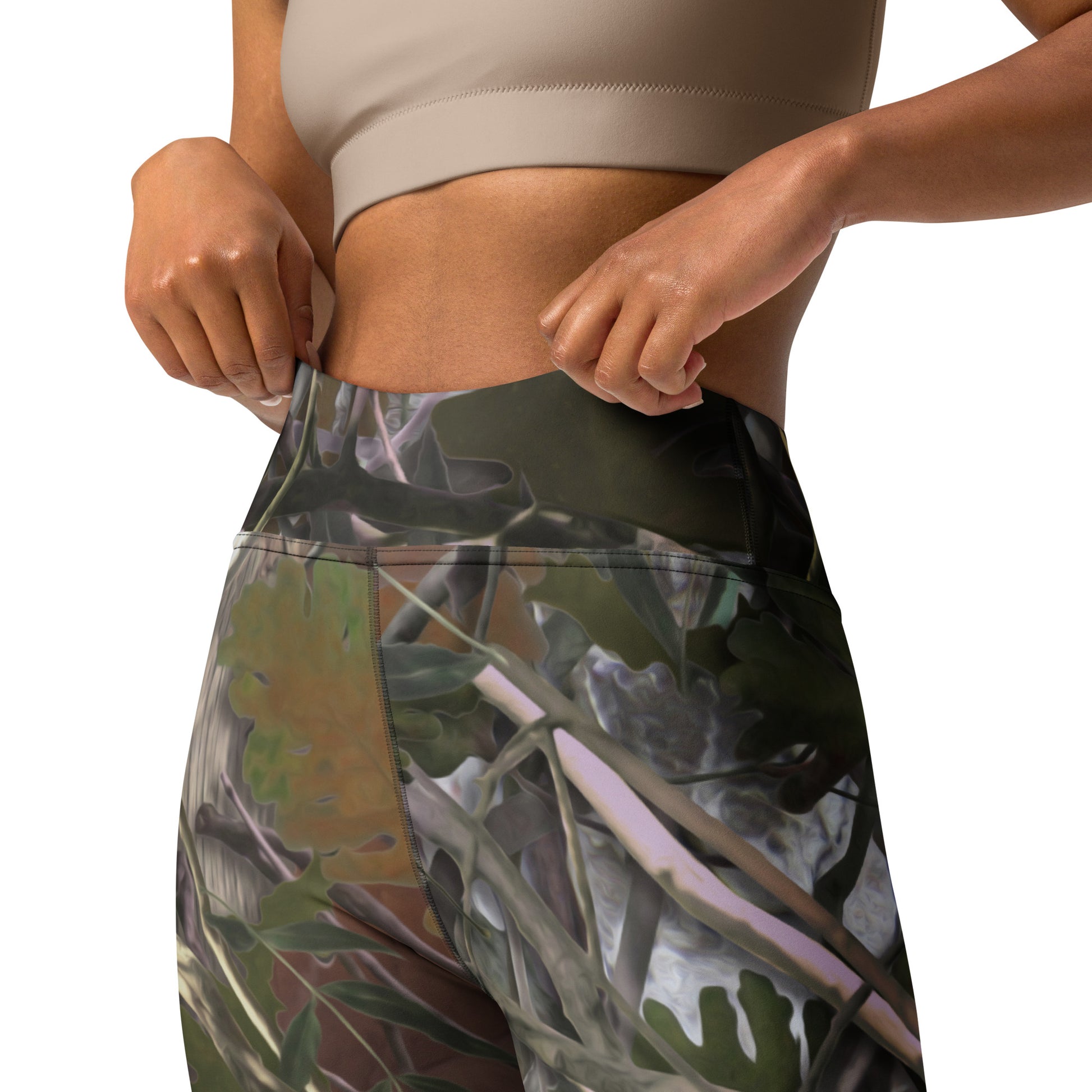 Yoga Pants | Brown Oak Tree Camouflage