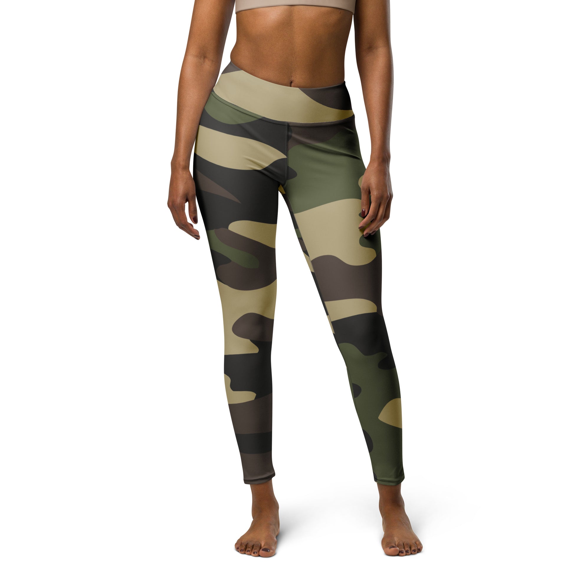 Yoga Pants | Classic Green Camouflage