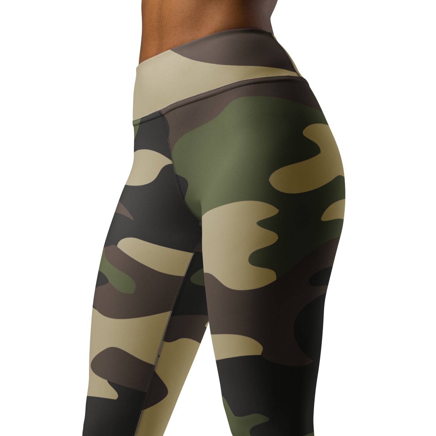 Yoga Pants | Classic Green Camouflage