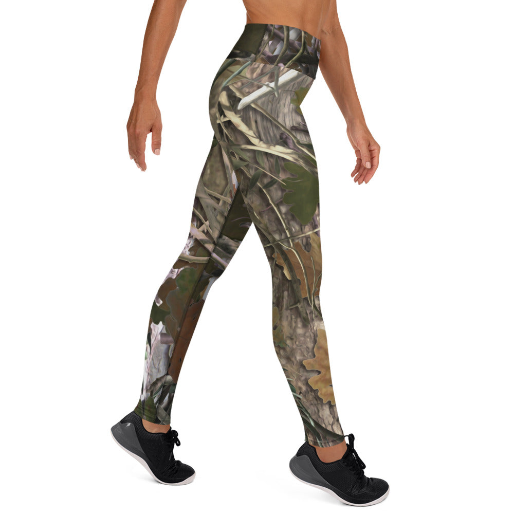 Yoga Pants | Brown Oak Tree Camouflage