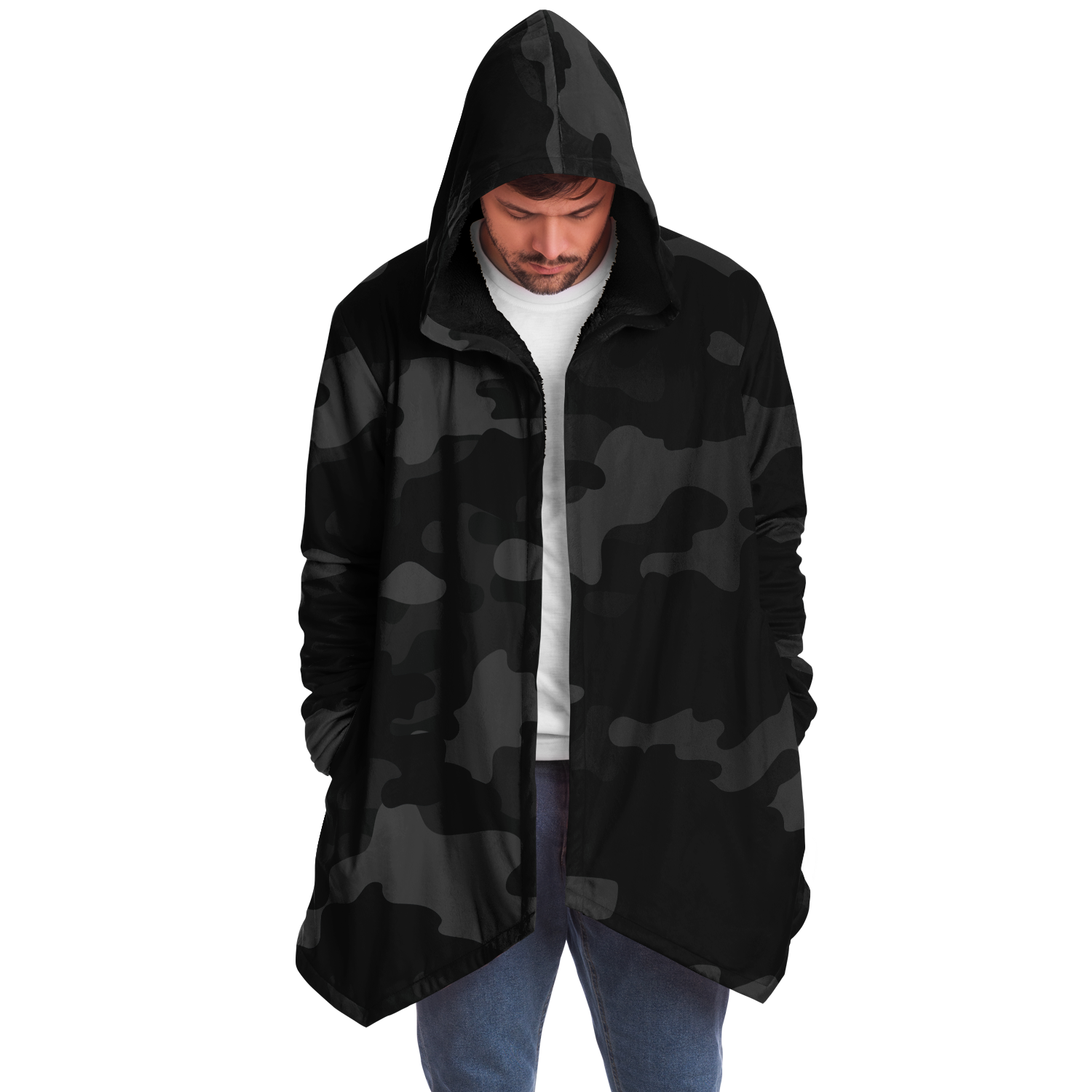 Camo Cloak | Black Camouflage | Microfleece