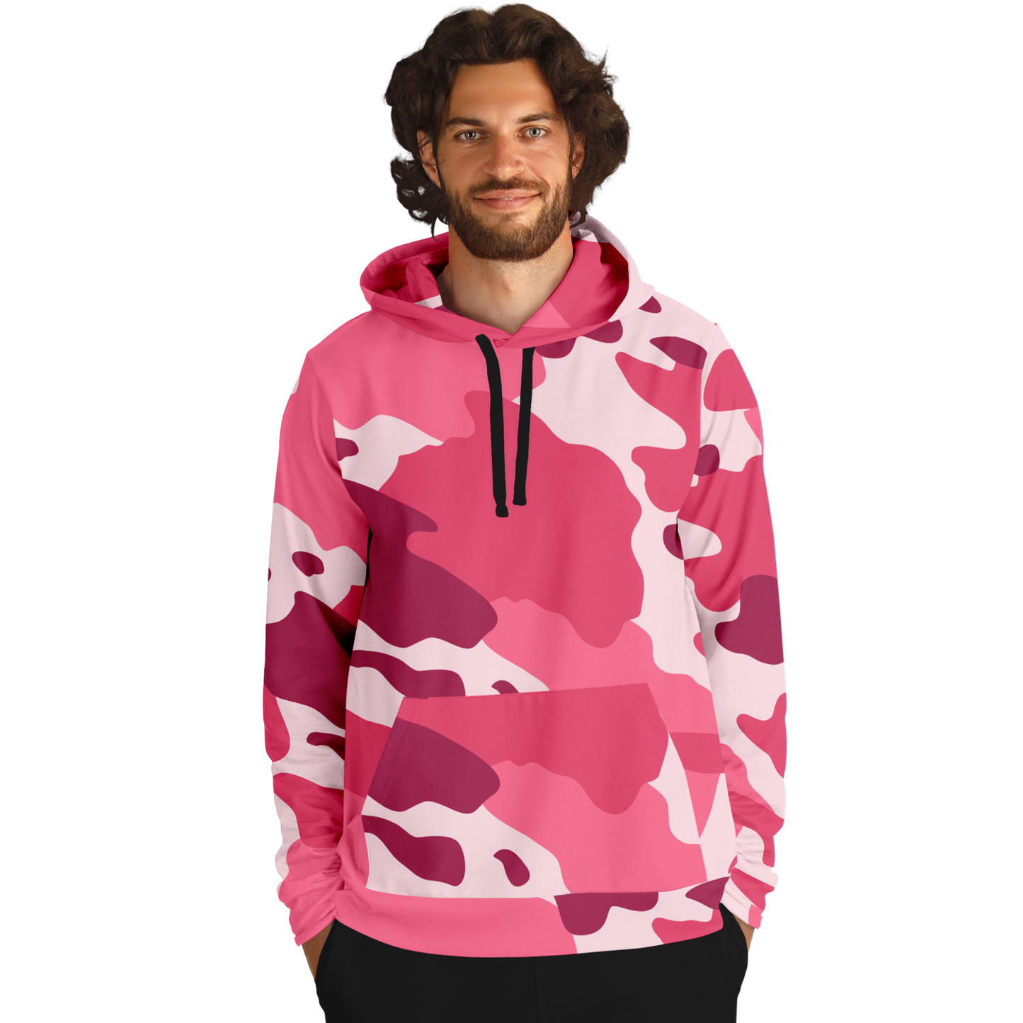 Camo Hoodie | Cherry, Piggy Pink and Rich Maroon Camouflage