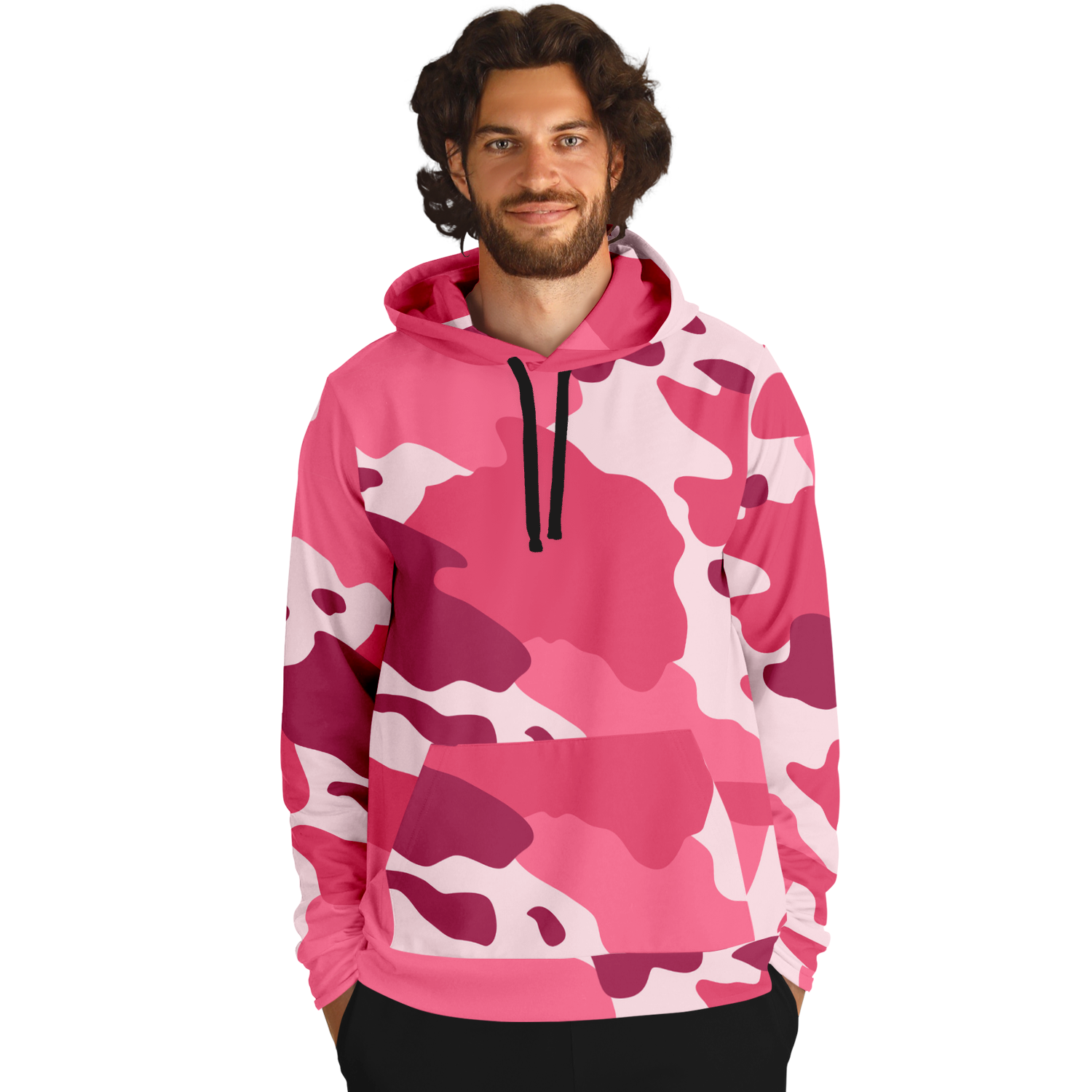 Camo Hoodie | Cherry, Piggy Pink and Rich Maroon Camouflage