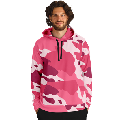 Camo Hoodie | Cherry, Piggy Pink and Rich Maroon Camouflage