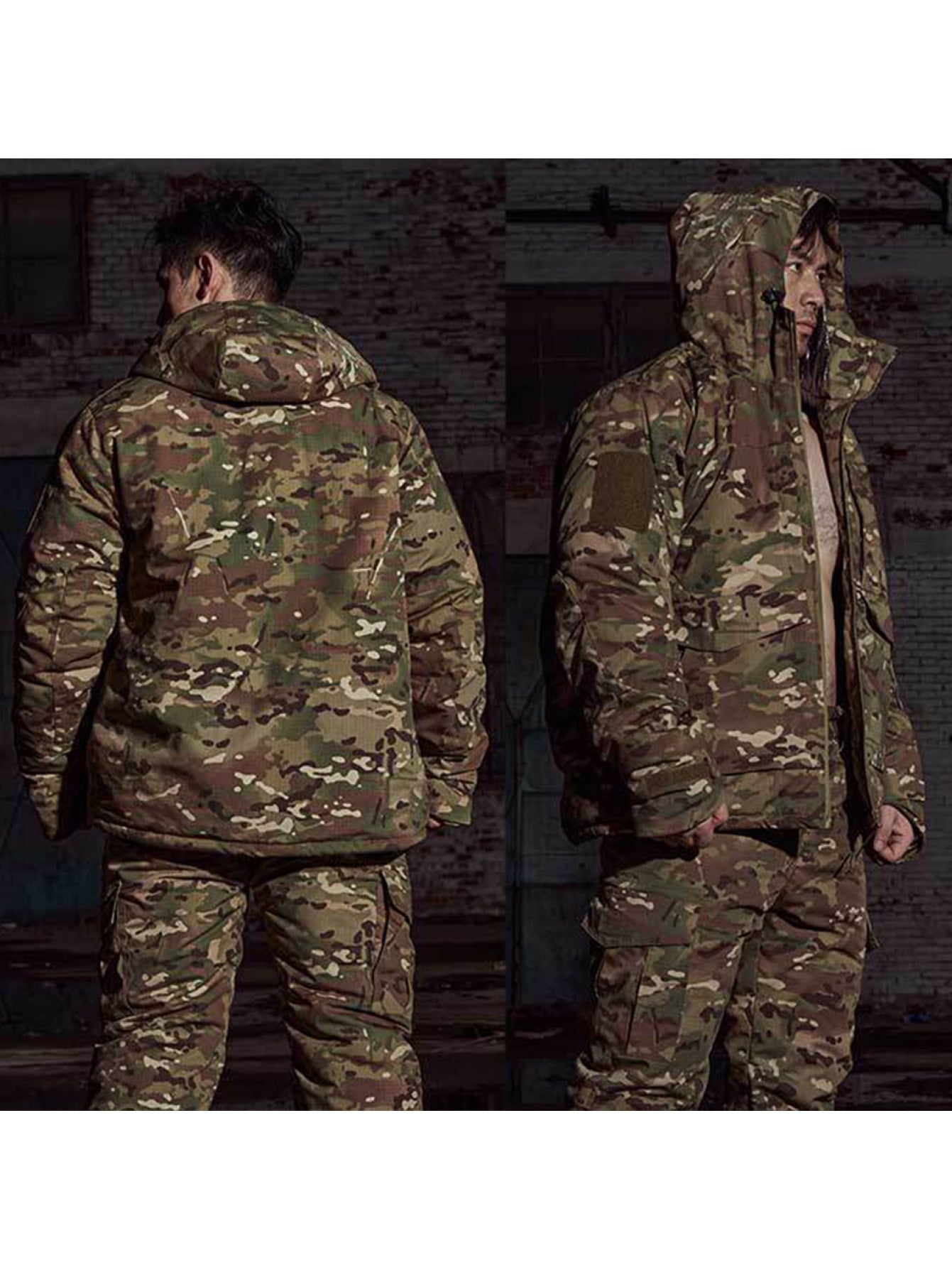 Winter Tactical Camo Coat: Cotton-Padded, Water-Repellent, Warm