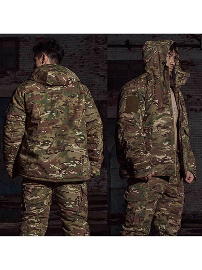 Winter Tactical Camo Coat: Cotton-Padded, Water-Repellent, Warm