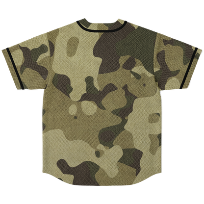 Camo Baseball Jersey | Green Fabric Camouflage