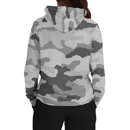 Camo Hoodie | Black & White Digital Dotted