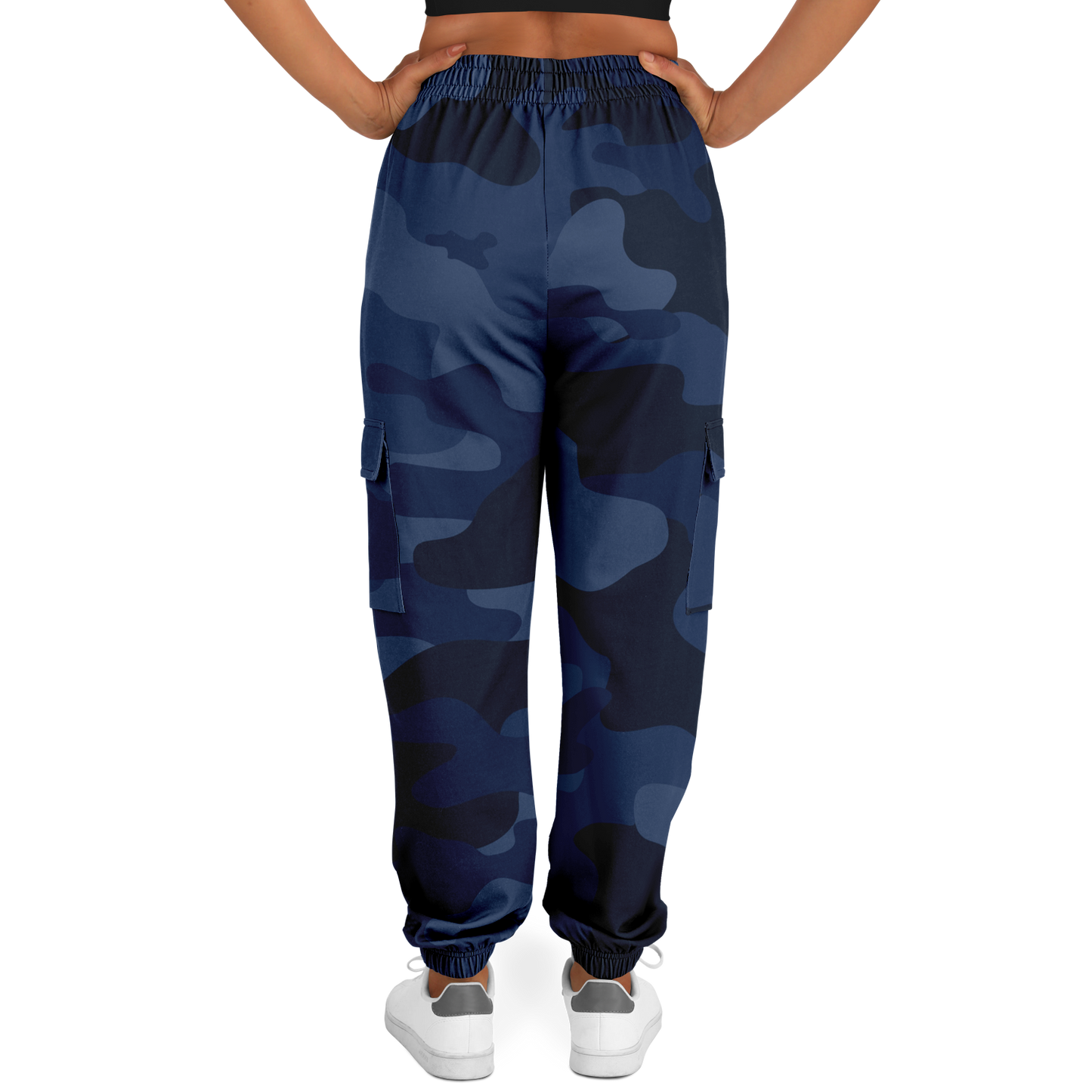 Camo Cargo Pants | Unisex | Deep Blue Camouflage