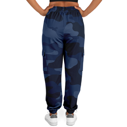 Camo Cargo Pants | Unisex | Deep Blue Camouflage