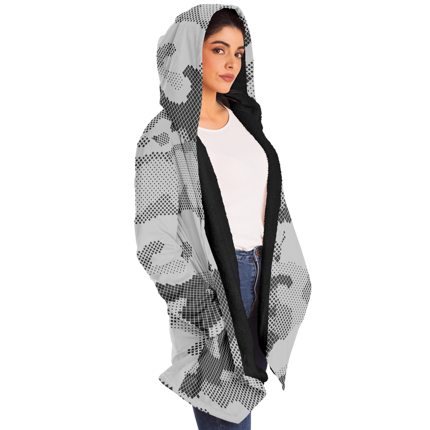 Camo Cloak | Gray Digital Camouflage | Microfleece