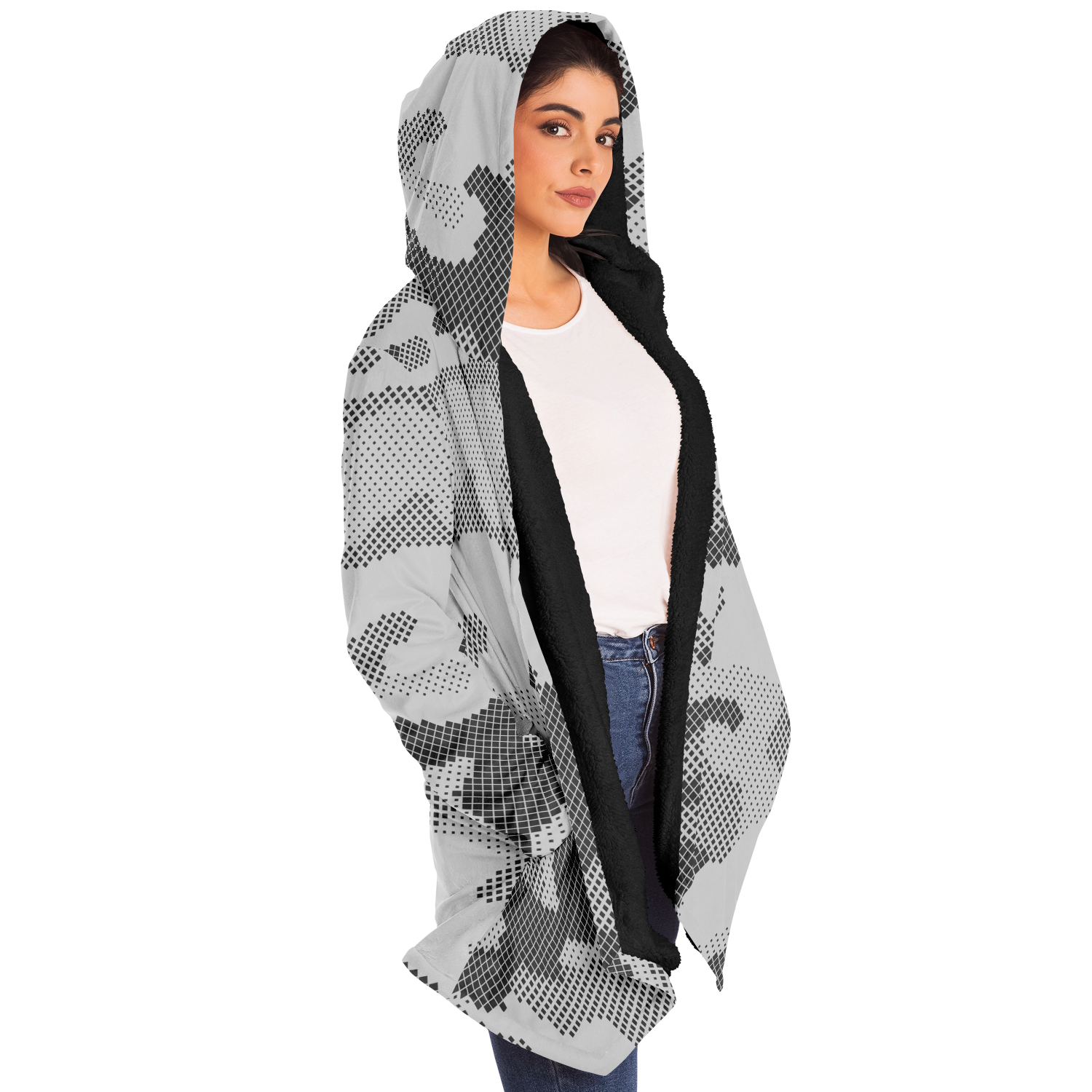 Camo Cloak | Gray Digital Camouflage | Microfleece