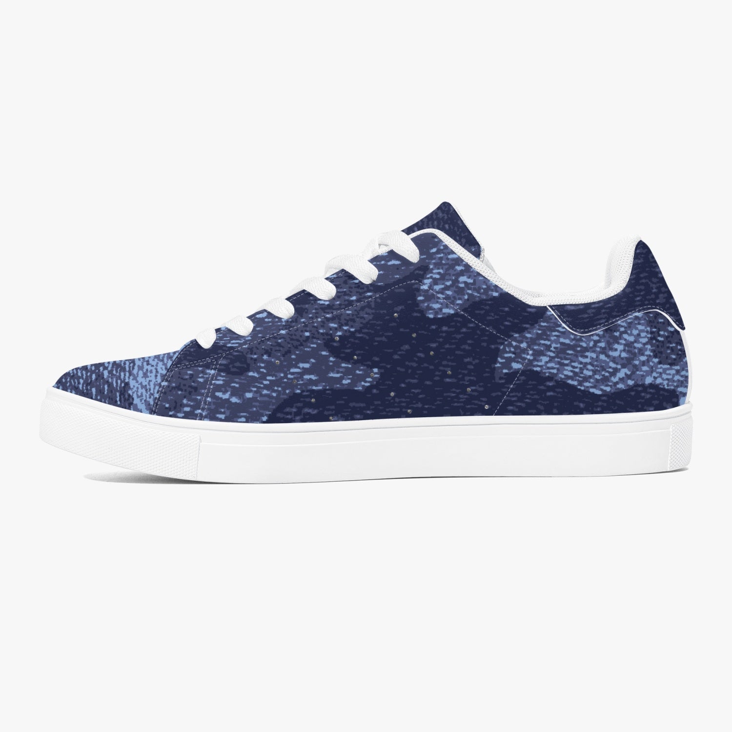 Camo Sneakers | Classic Low-Top Leather | Denim Blue