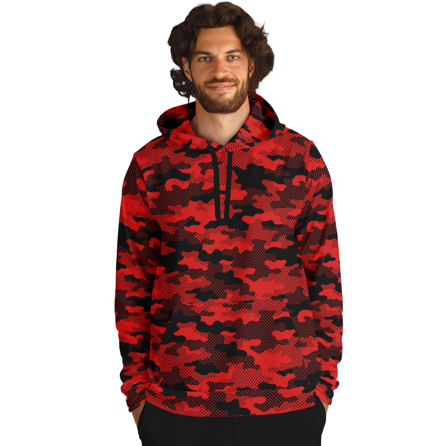 Red Camo Hoodie | Pixel Camouflage