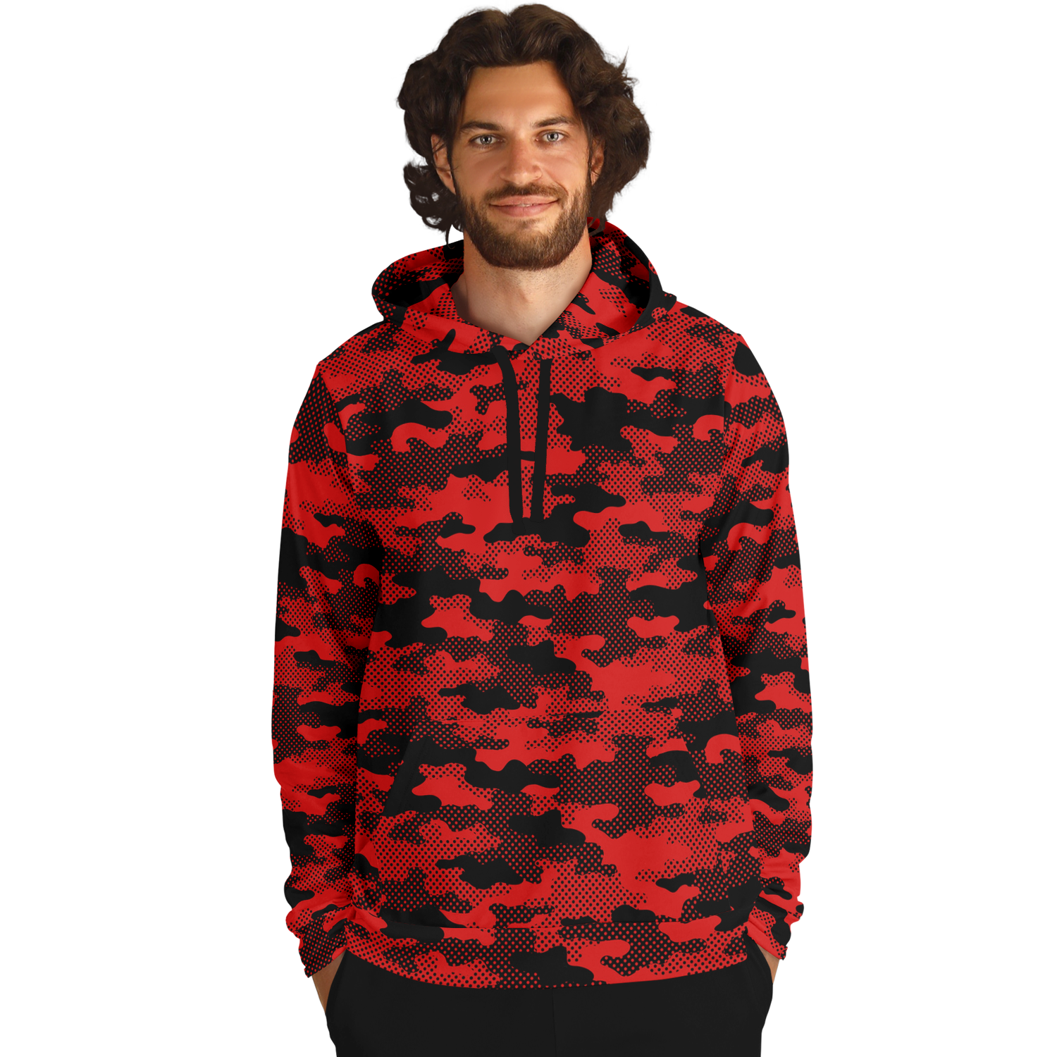 Red Camo Hoodie | Pixel Camouflage