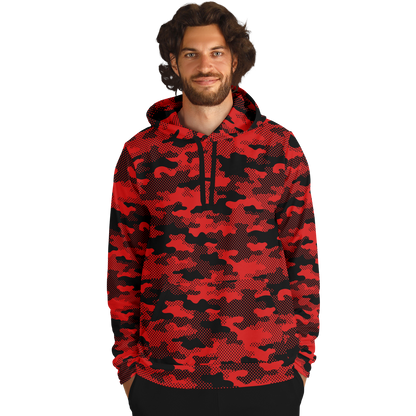 Red Camo Hoodie | Pixel Camouflage