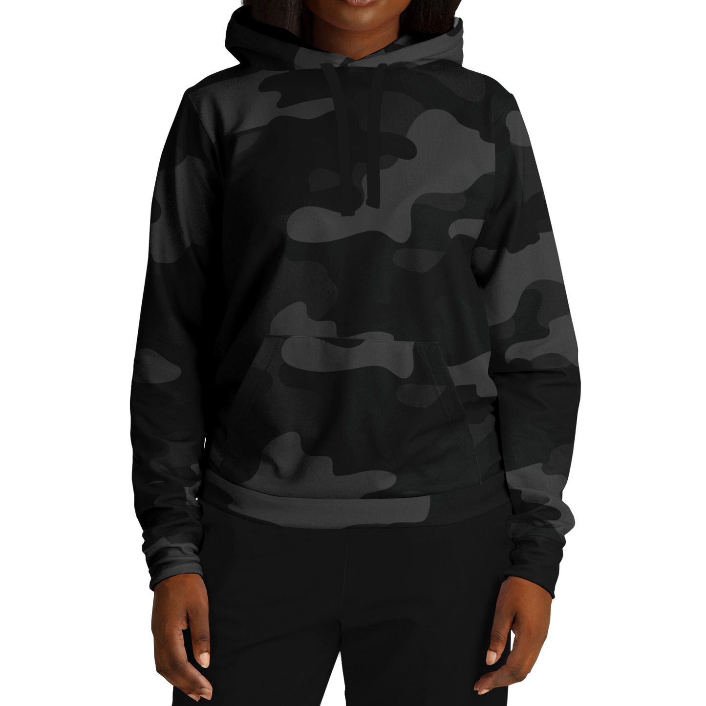 Camo Hoodie | Black Camouflage Pullover