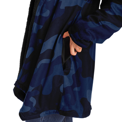 Camo Cloak | Deep Blue Camouflage | Microfleece