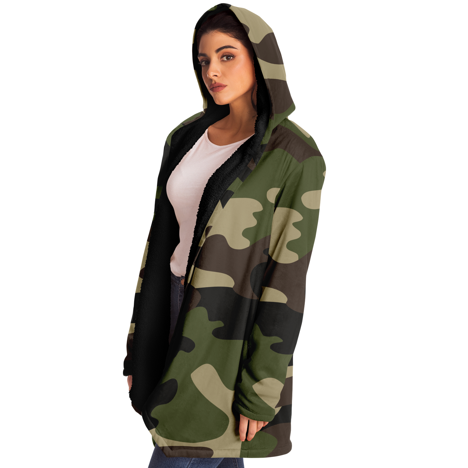 Camo Cloak | Classic Green Camouflage | Microfleece