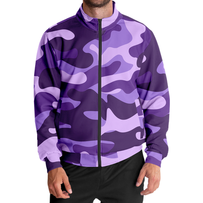 Camo Track Jacket | Purple, Blue & Mauve Camouflage