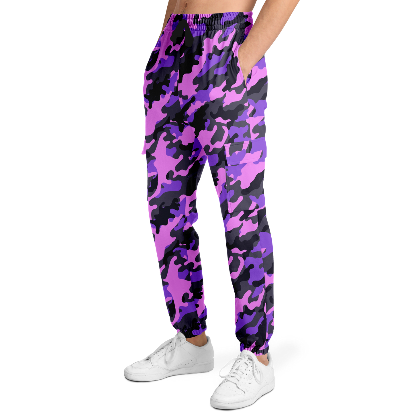 Pink Camo Cargo Pants | Black & Indigo | Unisex