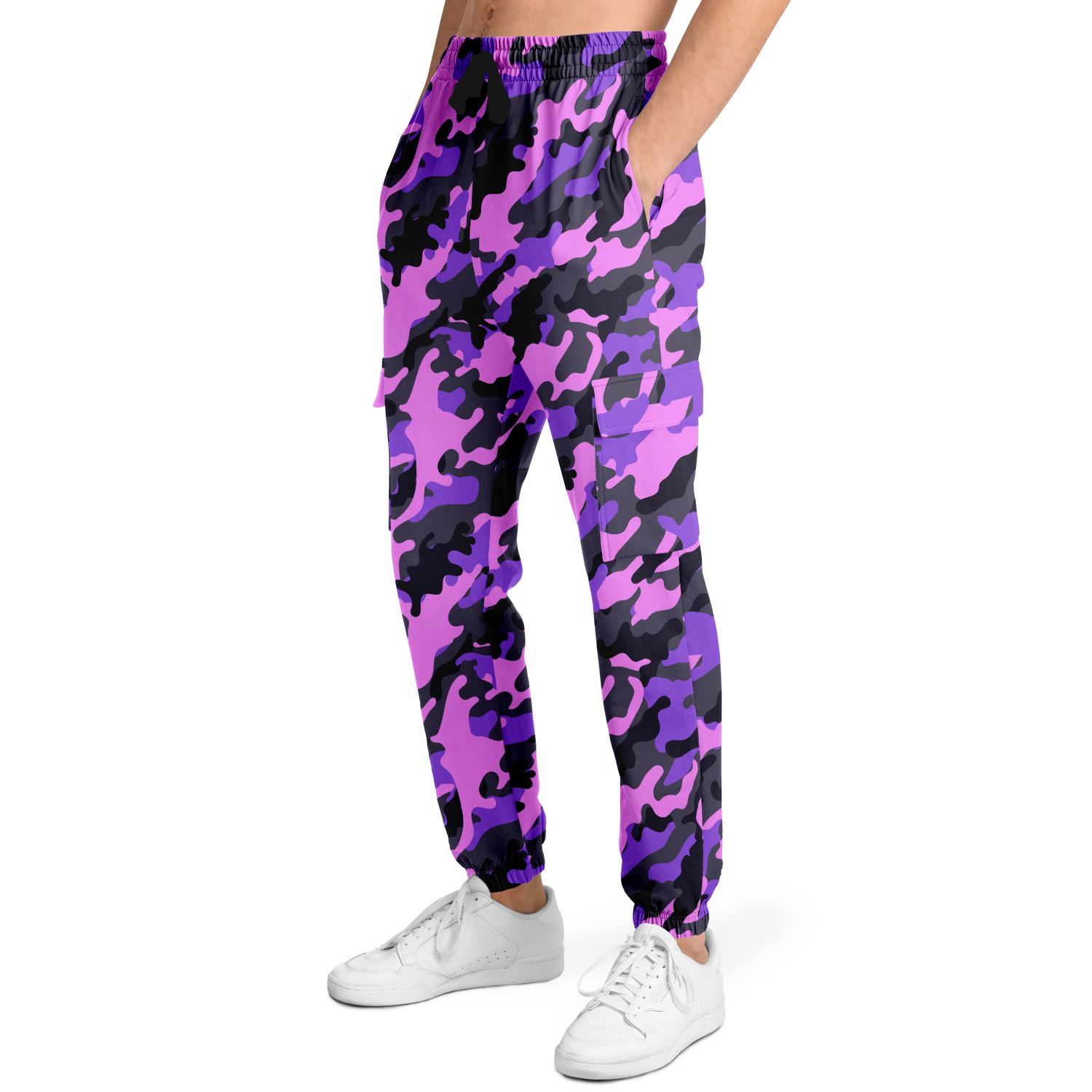 Pink Camo Cargo Pants | Black & Indigo | Unisex