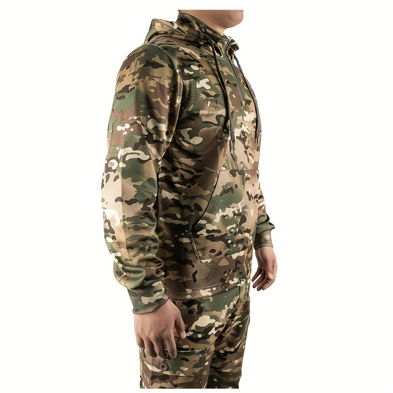 Hunting Pullover Hoodie | Men's Camo Wool Lining for Warmth