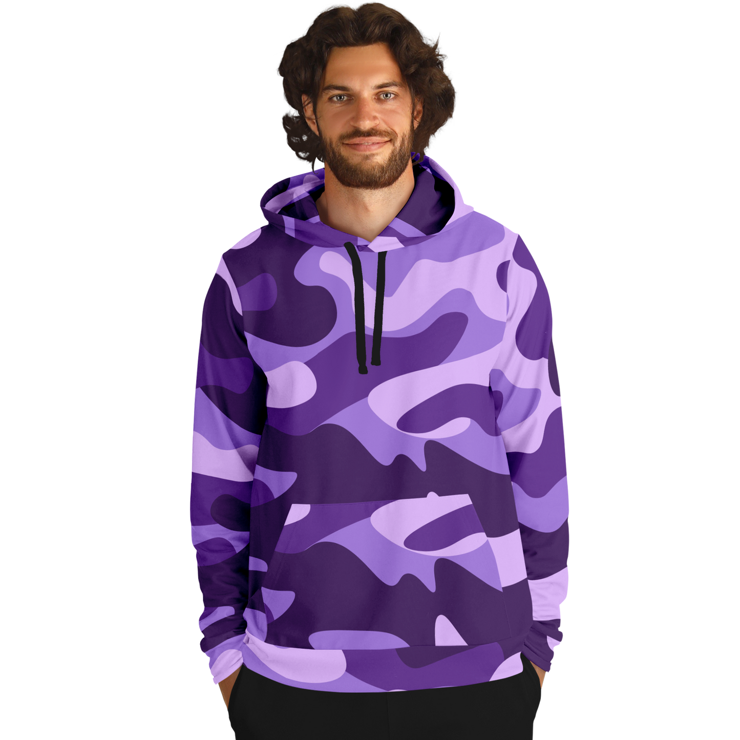 Camo Hoodie | Purple, Blue & Mauve Camouflage Pullover