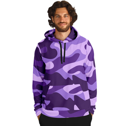 Camo Hoodie | Purple, Blue & Mauve Camouflage Pullover