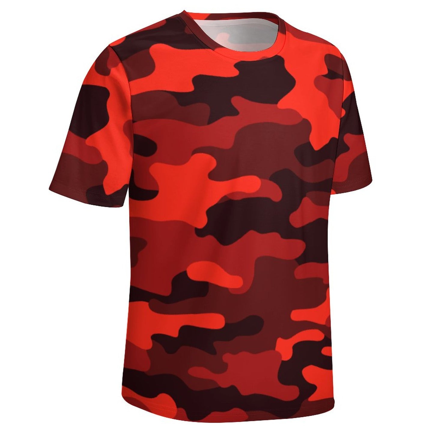 Camo Shirt | Scarlet Red & Black Camouflage T