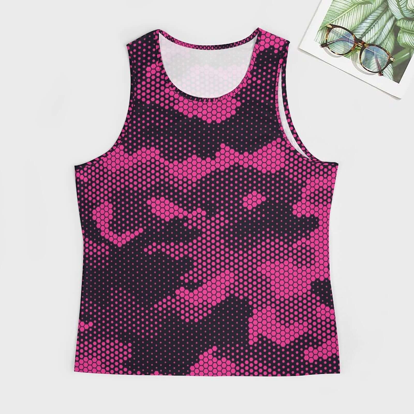 Camo Tank Top | Pink Digital Dotted Camouflage