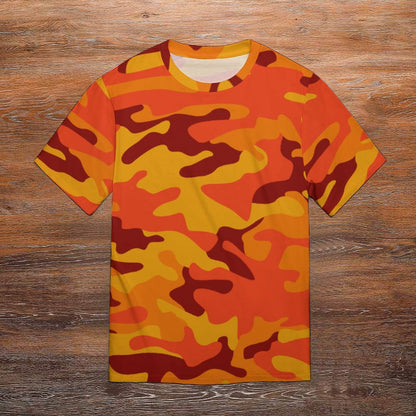 Camo Shirt | Orange & Red Camouflage T