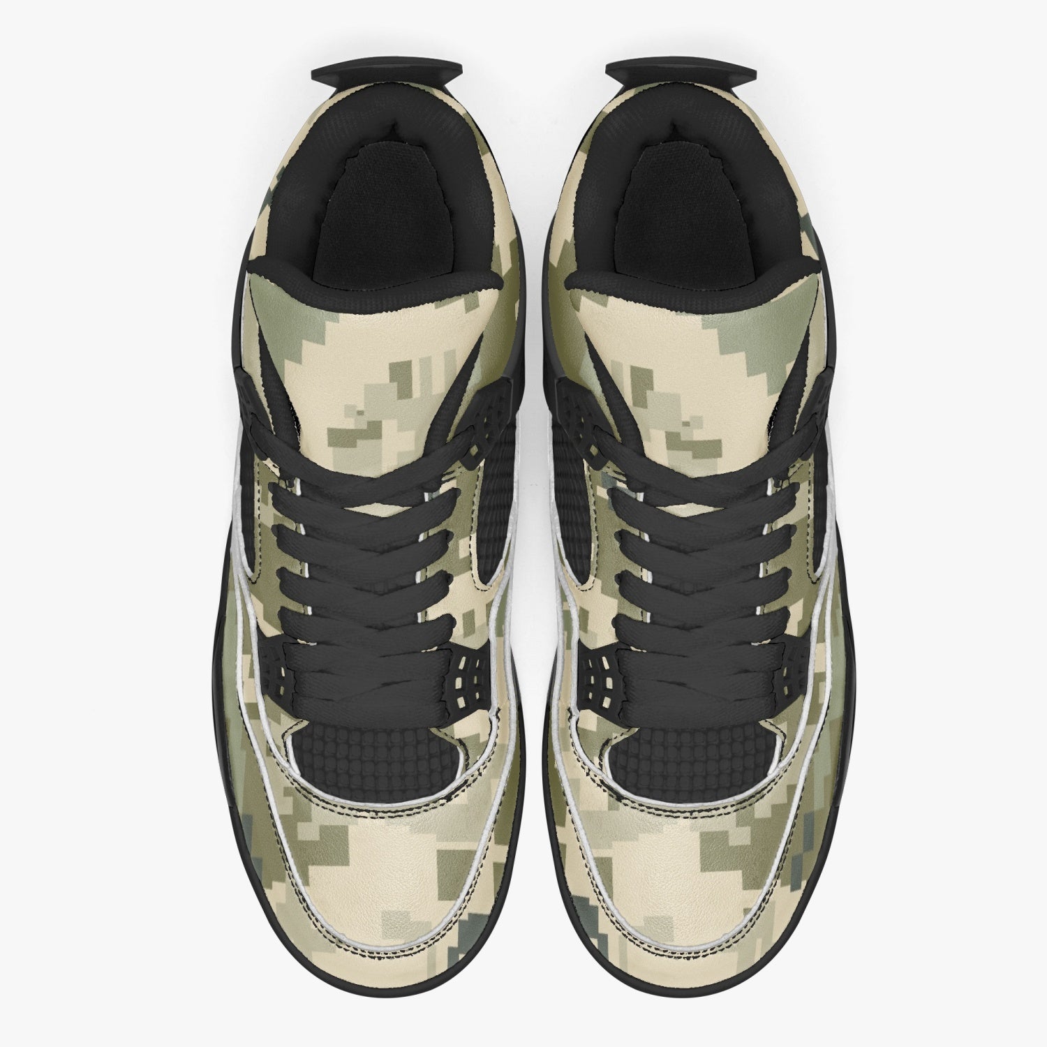 Camo Jordans AJ4 | Ukraine Green Camouflage | Black Sole