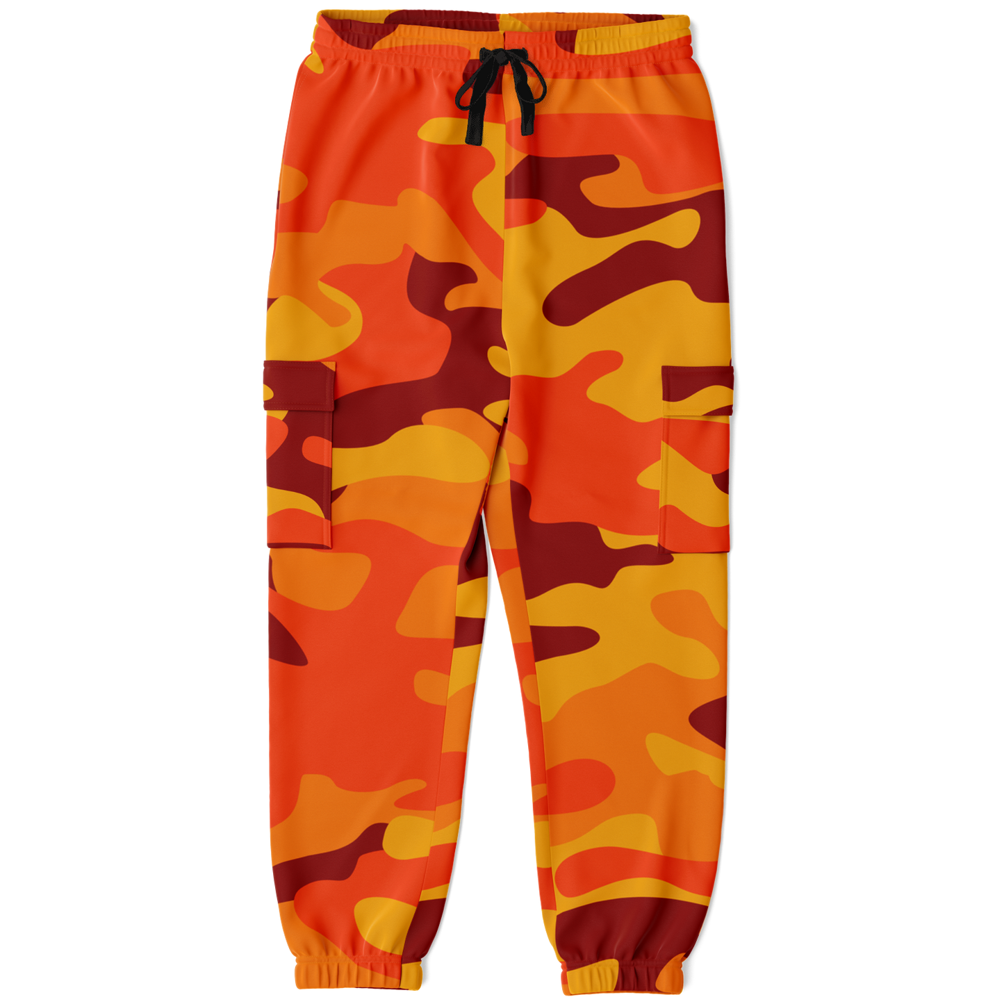 Camo Cargo Pants | Unisex | Orange & Red Camouflage