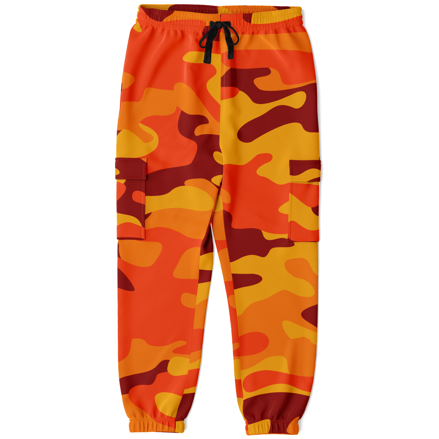 Camo Cargo Pants | Unisex | Orange & Red Camouflage