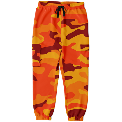 Camo Cargo Pants | Unisex | Orange & Red Camouflage