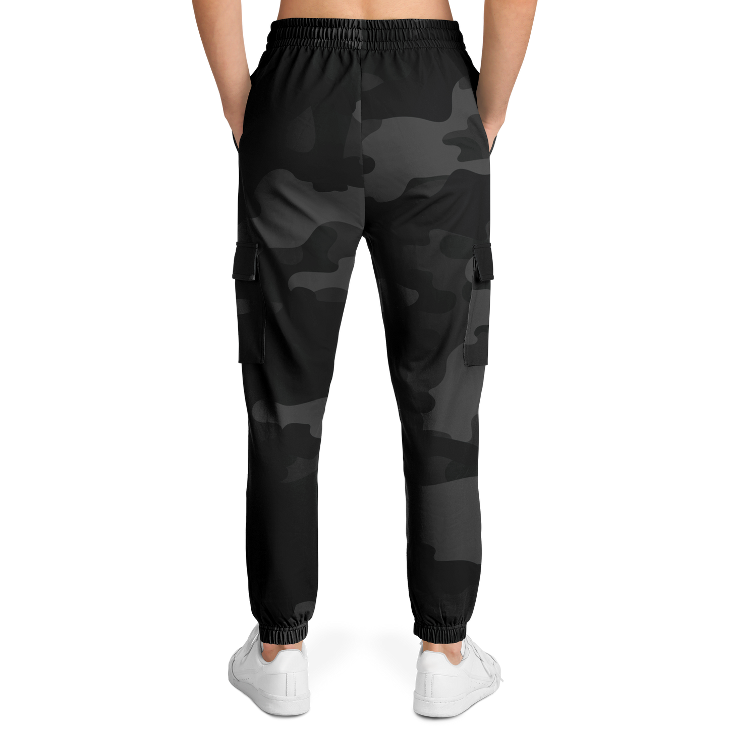 Camo Cargo Pants | Unisex | Black Camouflage