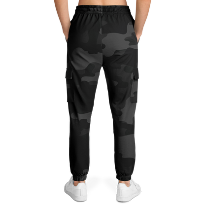 Camo Cargo Pants | Unisex | Black Camouflage