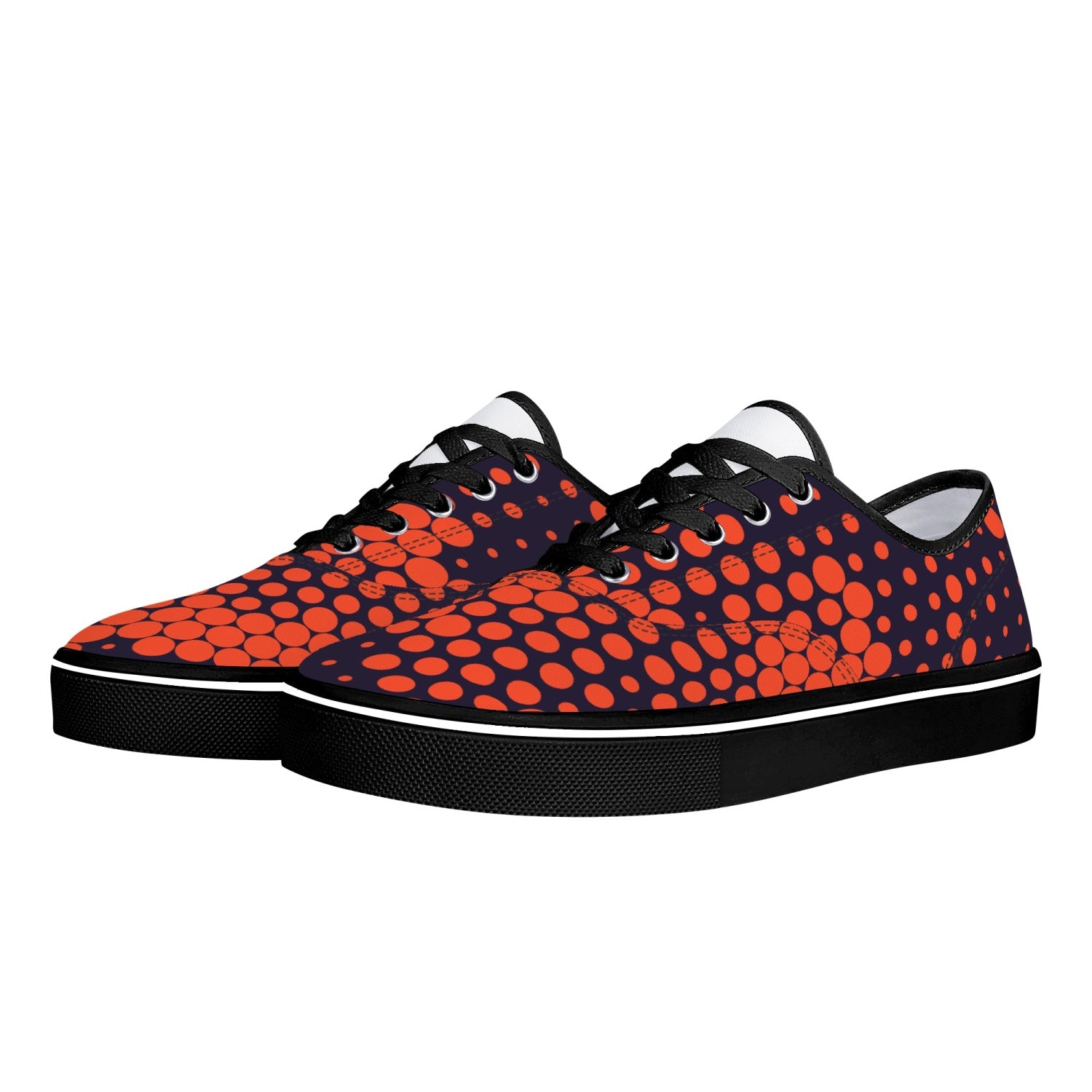 Camo Skate Shoes | Orange & Blue Digital Camouflage