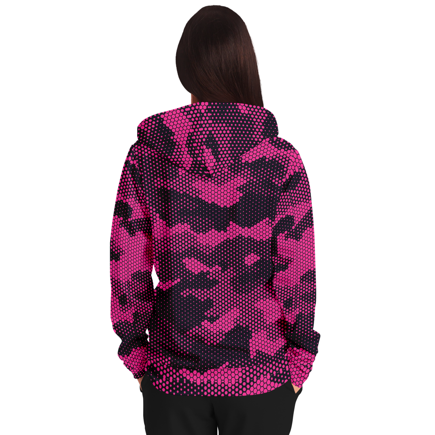 Zip-Up Hoodie | Digital Pink Camouflage