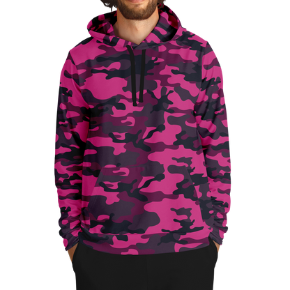 Pink Camo Hoodie | Onyx & Deep Blue Mixed Camouflage