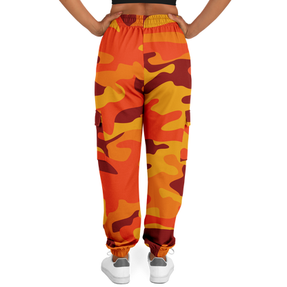 Camo Cargo Pants | Unisex | Orange & Red Camouflage