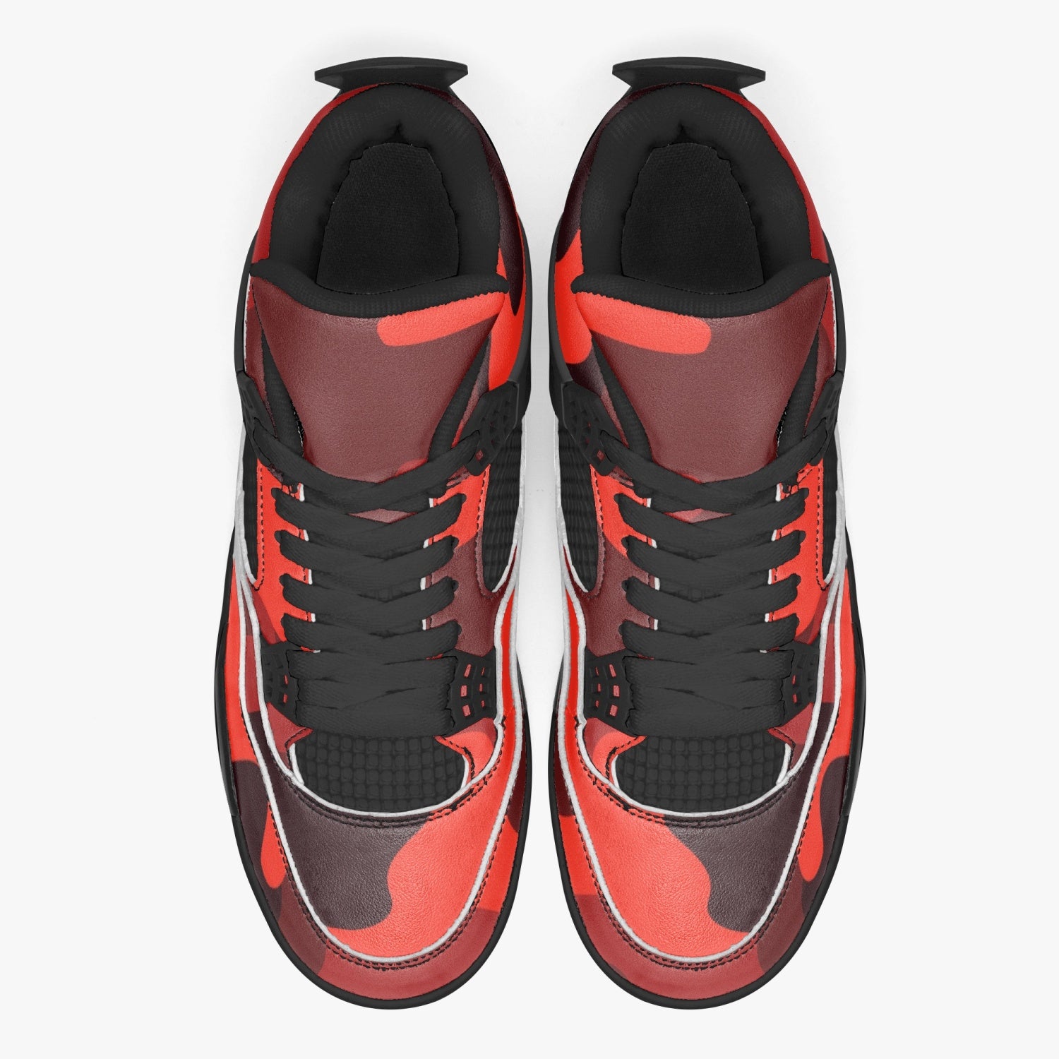 Camo Jordans AJ4 | Scarlet Red and Black Camouflage