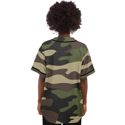 Camo Baseball Jersey | Classic Green Camouflage