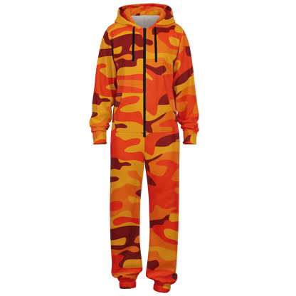 Camo Onesie | Orange and Red Camouflage