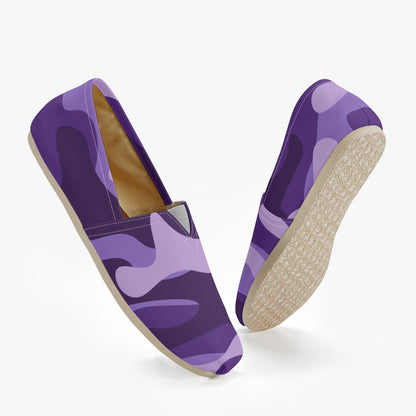 Camo Toms | Purple, Blue, and Mauve Camouflage Canvas Shoes