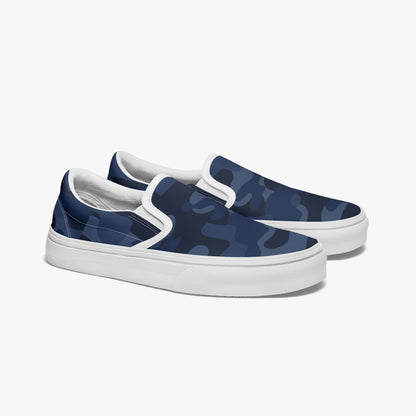 Camo Slip-On Shoes | Deep Blue Camouflage