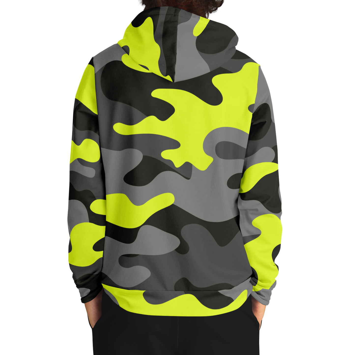 Camo Hoodie | Black, Gray & Yellow Camouflage Pullover